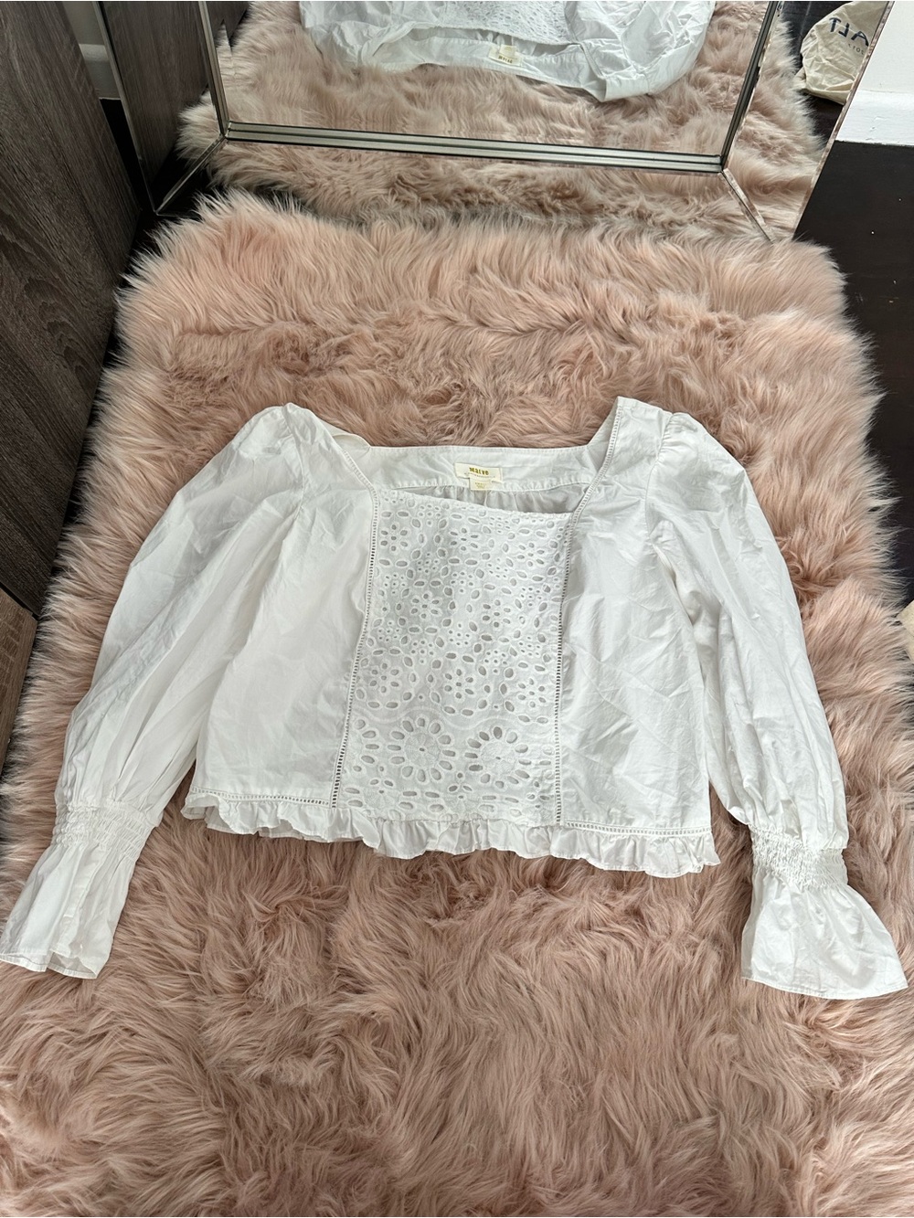 Anthropologie Maeve Sera Eyelet Blouse Sz small - Picture 2 of 6